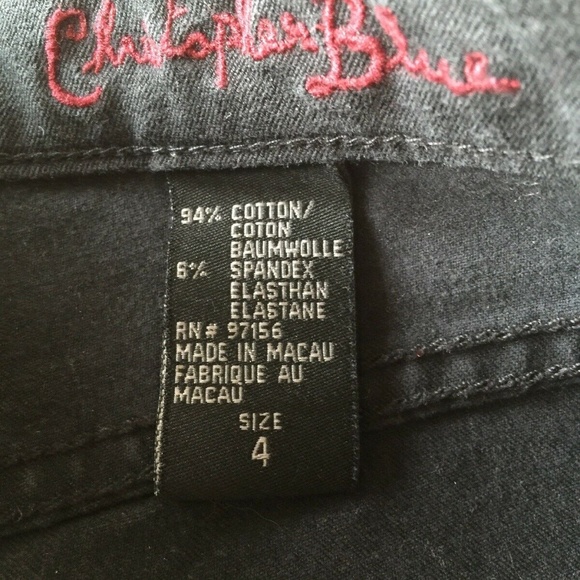 Christopher Blue Womans Black Denim Size 4 Wide - Picture 1 of 6